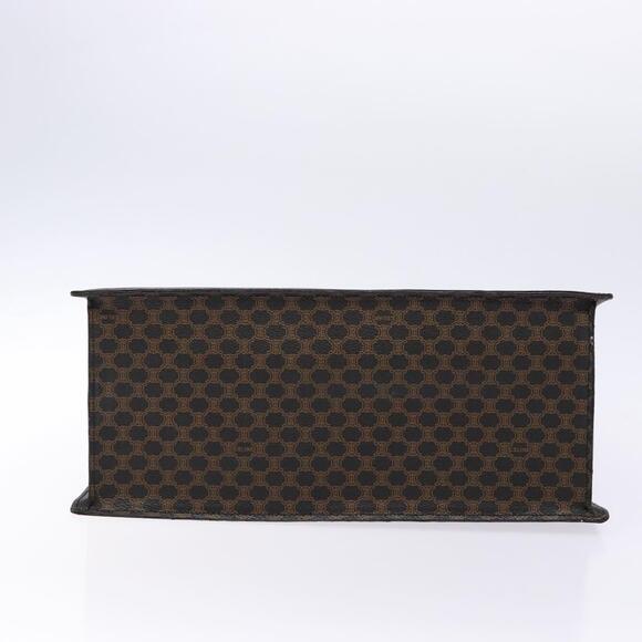 CELINE Macadam Canvas Hand Bag Pvc Leather Black Gold - Picture 9 of 13